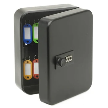 

Wall Mounted Key Cabinet Password Lock Security Keybox Storage Box Contains 36 key card For Company Home Office Hanging Car Key