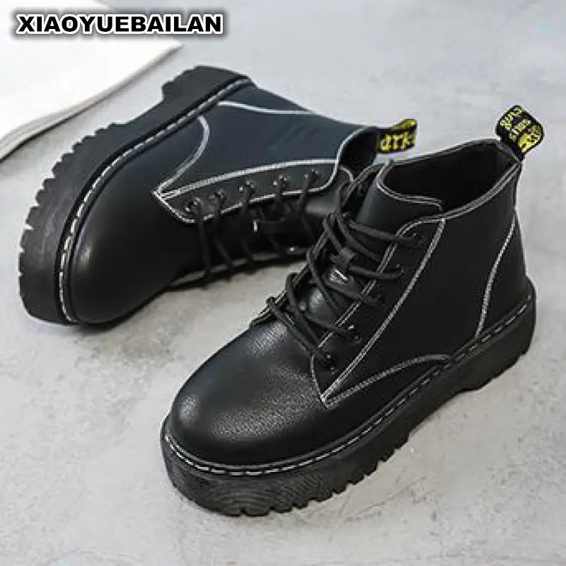 

2017 New Winter Boots Shoes With Velvet Martin Female Students All-match Autumn