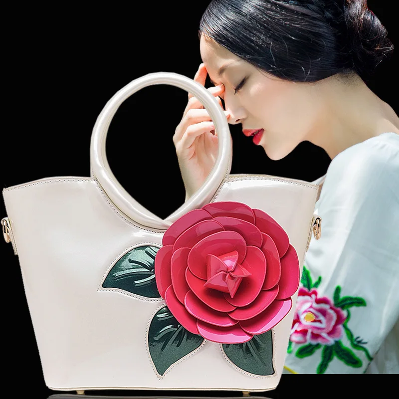 

2016 New Pattern Woman Package Flower Ma'am Sweet Lady Bag Single Shoulder Package Handbag Autumn And Winter Packet Tide