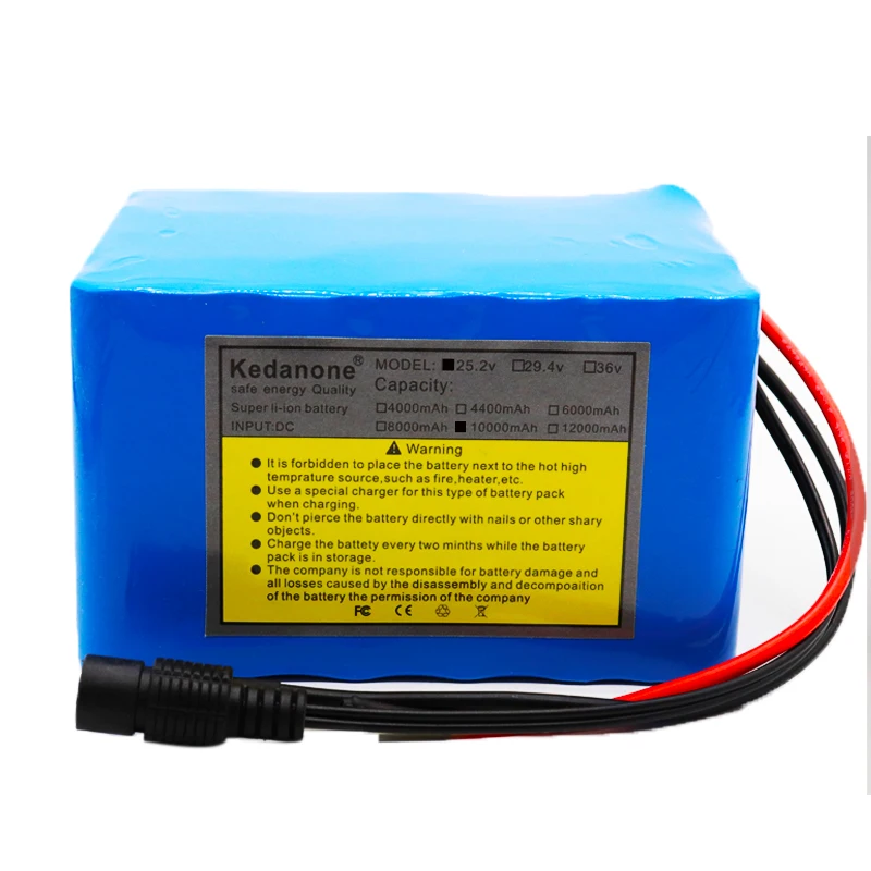 100% 24 V 10Ah 6S5P 18650 литий ионный аккумулятор 25 2 v 10000 mAh Электрический велосипед