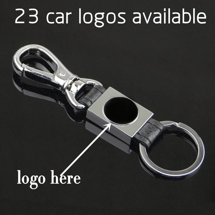 

Leather Metal Car Logo Emblem Keychain Keyring for AUDI BENZ CHEVROLET FORD HONDA SKODA For INFINITI VOLKSWAGEN PEUGEOT MG