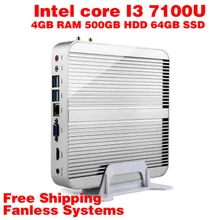 Мини-ПК Intel 7e Gen Кабы Lac Windows 10 i3 7100U 4 ГБ ОПЕРАТИВНОЙ ПАМЯТИ 500 ГБ HDD 64 ГБ SSD Графический 620 300 М Wi-Fi TV Box Бесплатная Доставка usb