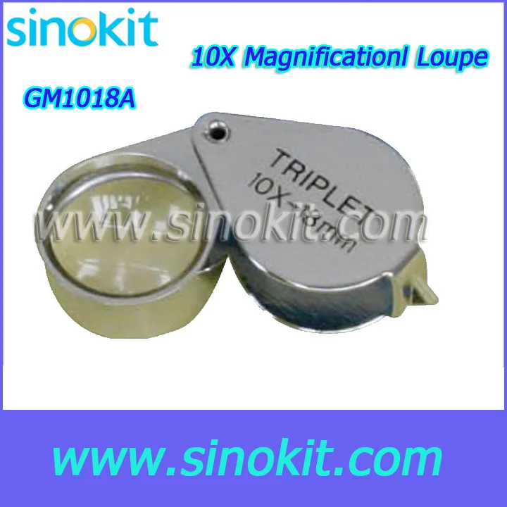 

Free Shipping Professional 10X Magnification Triplet lens Loupe - GM1018-A