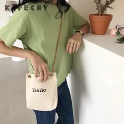 Ретро стиль Маленькая женская сумка на плечо холщовая мини сумка-мессенджер сумки с принтом буквы дорожная женская сумка через плечо