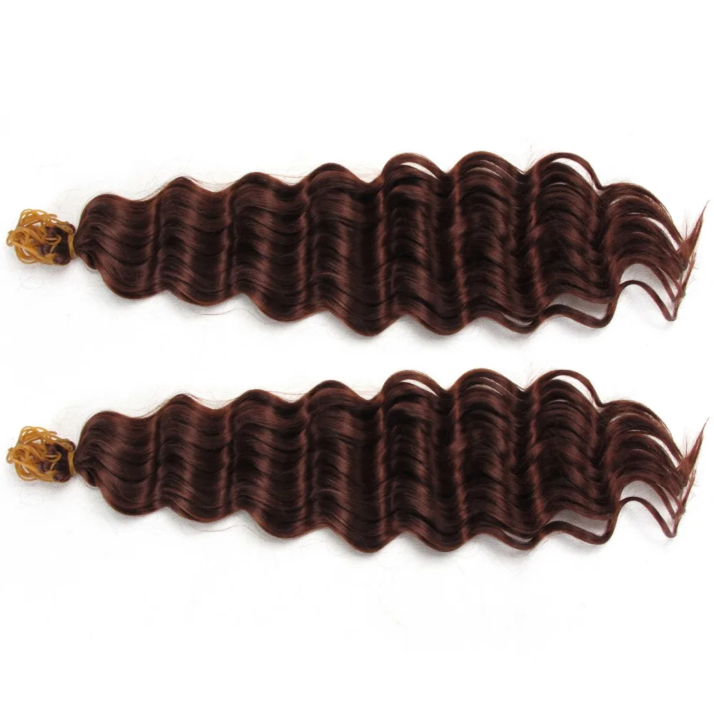 

Dream ice's Synthetic Curly Ombre Crochet braid hair extensions meche freetress pre-loop deep crochet braiding twist hair