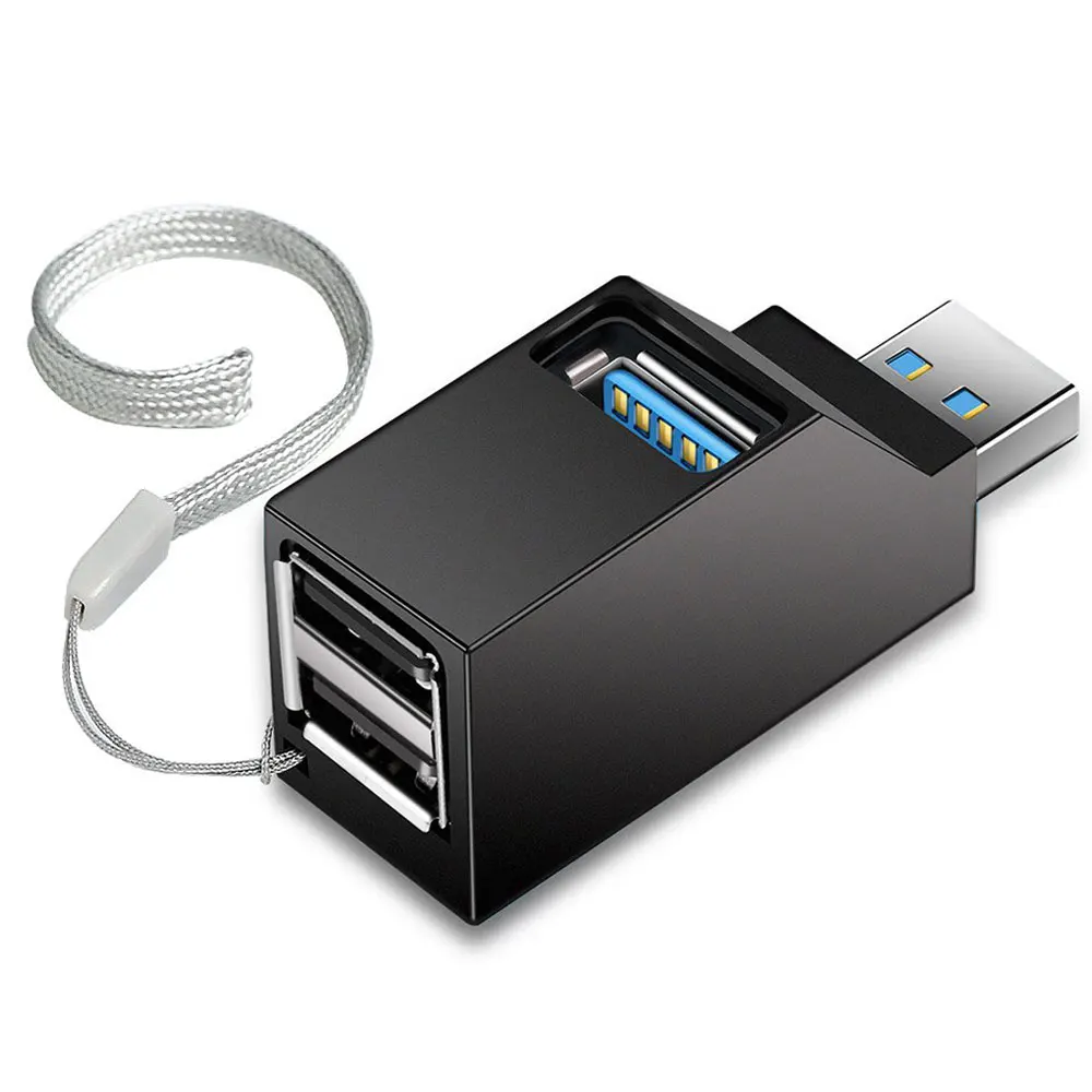 Новый 3 портовый usb концентратор Mini USB 2 0 высокоскоростной разветвитель для ПК