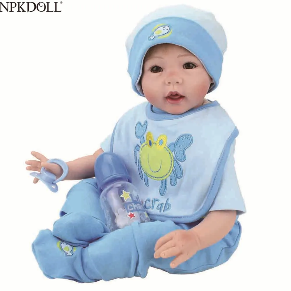 

NPKDOLL New Silicone Reborn Baby Dolls For Sale Soft Cotton Cloth Body Boneca Reborn Realista Fashion Doll For Girls Gift