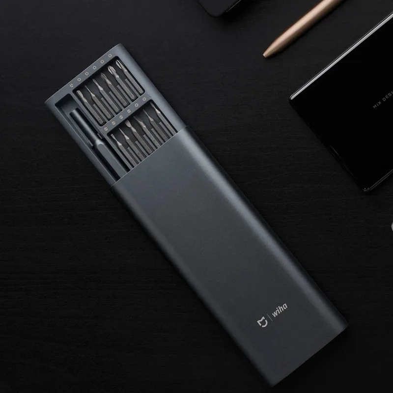 

New Original Xiaomi Mijia Wiha Screw Driver Kit 24 Precision Magnetic Bits Repair Tool For Daily Use With Aluminum Box