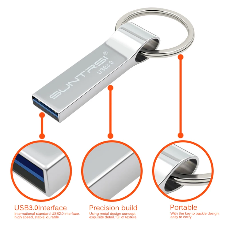  Suntrsi Pen Drive 8GB 16GB 32GB USB Flash Drive Waterproof USB Stick 64GB 128GB Pendrive usb 3.0 ke