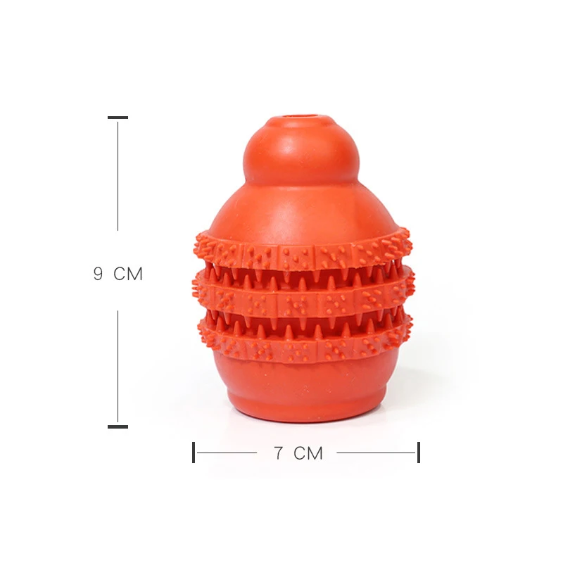Dog Interactive Toy Gourd Leaky Feeding Ball Pet Dog Cat Resistant To Bite Rubber Molar Chew Toys Tooth Cleaning Training Toy (1)