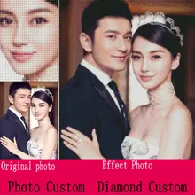 5D DIY алмазная живопись Новая фотография на заказ картина круглые стразы Алмазная вышивка рукоделие вышивка крестиком Рождественский подарок