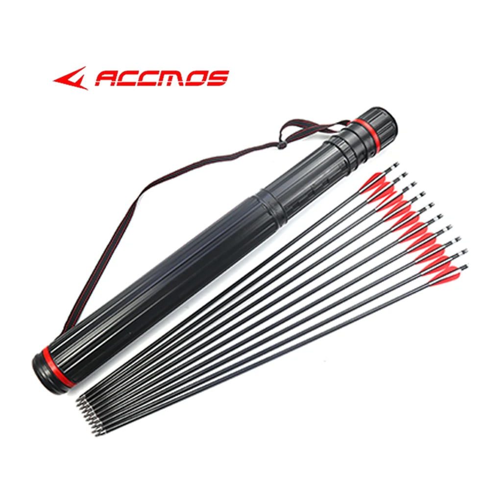 

12Ps 30" OD 8mm 80cm Spine500 Fiberglass replaceable Arrow With 1pc Arrow Quiver For Compound Bow Archery Hunting/shooting
