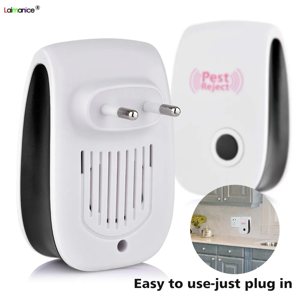 

EU UK US PLUG Electronic Ultrasonic Pest Repeller Mosquito Rejector Mouse Rat Repellent Anti Mosquito Repeller killer Lamp Light