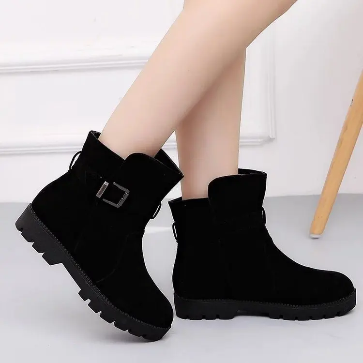 

Women Winter Boots Female Zip Ankle Boots Warm Snow Boots Ladies Leather Shoes Woman Fur boots Size 35-43 uji90