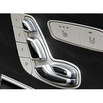 

8Pcs/set Auto Car Seat Adjust Button Switch Cover Sticker For Mercedes Benz E Class 2016 2017 Epoxy Black