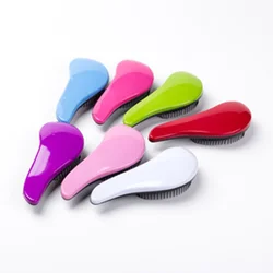 1Pcs Magic Anti-static Hair Brush Handle Tangle Detangling Comb Shower Electroplate Massage Comb Salon Hair Styling Tool Sale