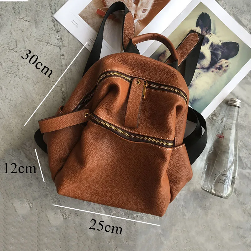 WOONAM модная сумка Италия натуральная того телячья кожа унисекс рюкзак сумка WB468