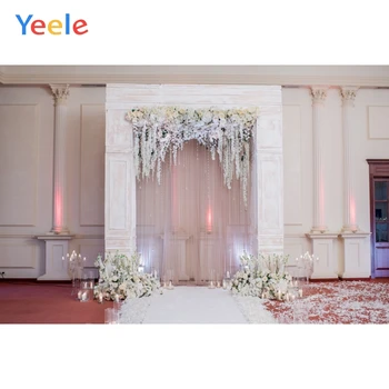 

Yeele Flowers Carpet Shelf Window Wedding Interior Photography Backgrounds Customized Photographic Backdrops for Photo Studio