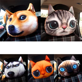 

Car seat head cushion dog and cat tiger car creative headrest car seat cushion auto supplies Neck headrest