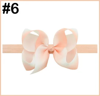 

free shipping 200pcs 4''ombre hair Bow headbands rainbow Hair Bow Girls Princess Hairgrips for Kids Hairpins Hair Accessories