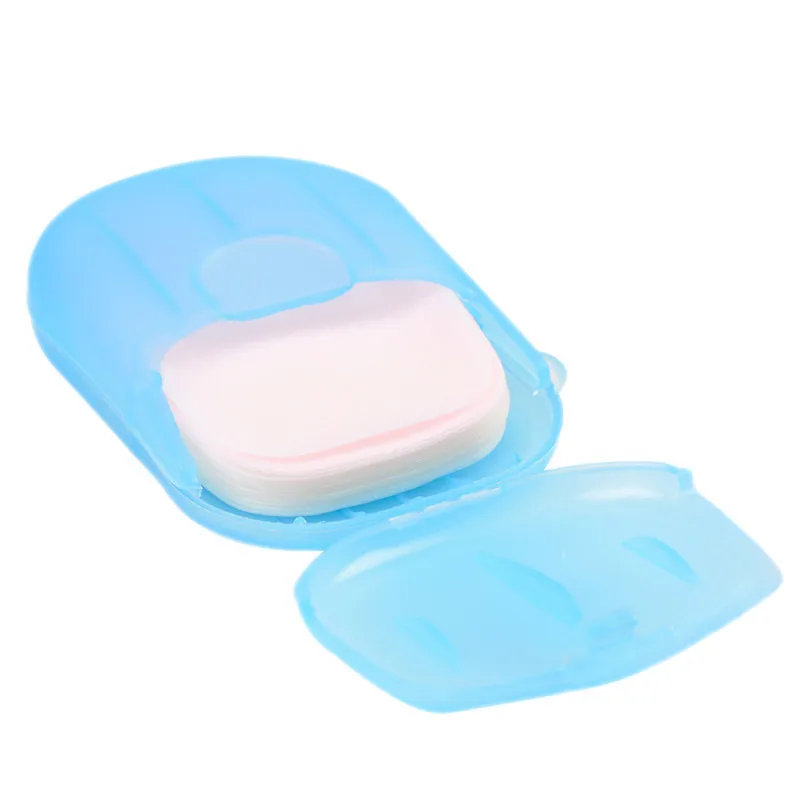 1 шт. удобные салфетки для мытья рук для ванной Путешествия Ароматические кусочки листов коробка для вспенивания бумажное мыло случайный цвет
