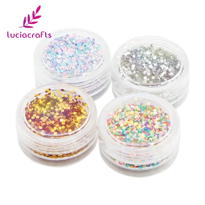 

Lucia crafts 1mm Mix 4 Colors Glitters Sequins Nail Art Tips Design Tools Decoration Accessories 4boxes/lot,1box/color D0102