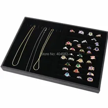 5 шт./лот черный бархат Многофункциональный Jewelry хранения проведения лоток для Кольца Цепочки и ожерелья