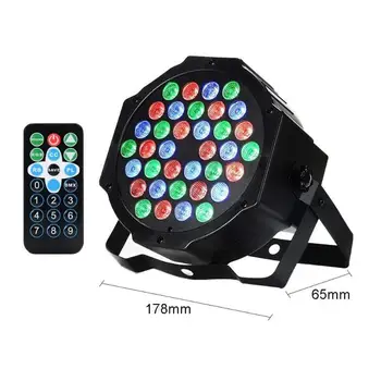 

36 LED Sound Remote Control PAR Light Auto Show Lamp DMX 512 Controller DJ Bar Stage Light for Birthday Party Wedding Club KTV