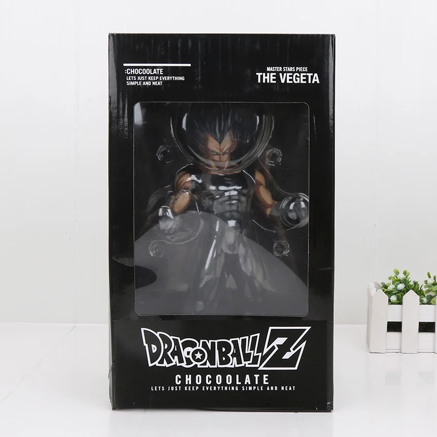 26 см Dragon ball Z фигурка MSP Master Stars Piece Vegeta Trunks vegetto Сон Гоку черный шоколад ГОКу ПВХ фигурка игрушка - Цвет: black Vegeta in box