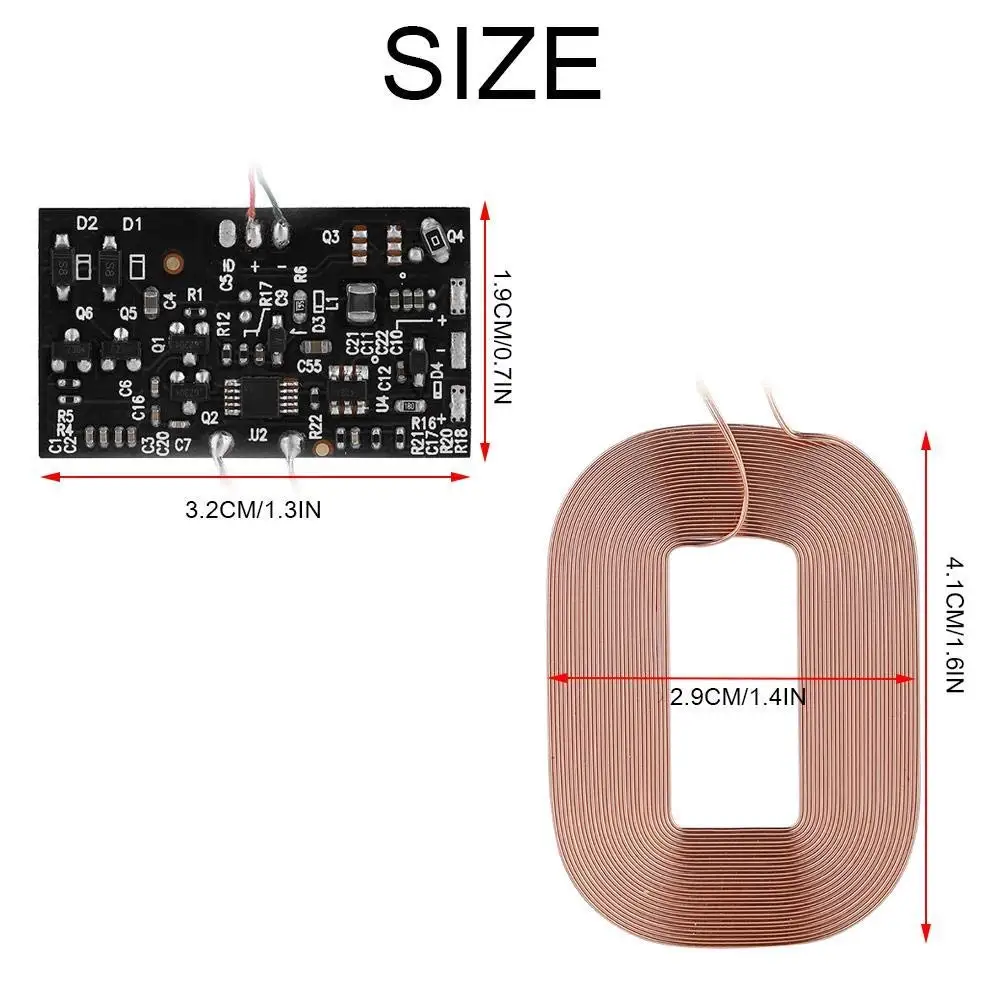 DIY Qi Стандартный беспроводной зарядный Модуль приемника, печатная плата, 5 В 1A Qi быстрый беспроводной зарядный модуль DIY Беспроводной