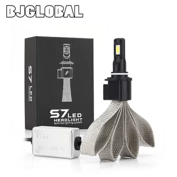 

BJGLOBAL Led Headlight System S7 9006/HB4 6000K 60W IP68 Car Lighting Waterproof Lamp Bulb Beam Angel 360 Universal