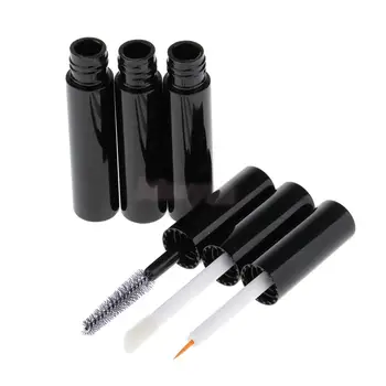 

3 Packs 4ml Reusable Empty Mascara Container Eyeliner Bottle Lip Gloss Tube with Brush and Funnels for Castor Oil DIY Mascara