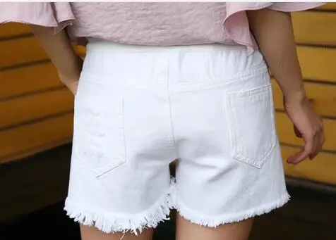 Летние резинка на талии тонкие плюс белые дикие джинсы для беременных Одежда для беременных Леггинсы