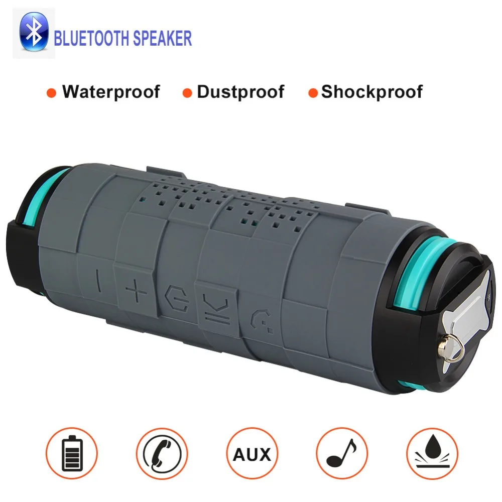 5200mAh 10W Outdoor Shockproof Portable Column Bluetooth 4.0 Wireless Sport Speaker Bluetooth wireless with power bank