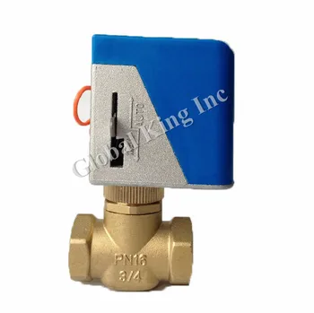 

G 1'' DN25 220V Blue Electric Ball Valve, Brass 2 Way Motorized Ball Valve