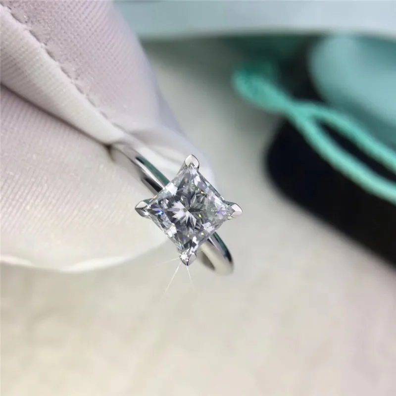 Женское и мужское обручальное кольцо из 100% цельного серебра 925 пробы 0 8ct Sona 5A с