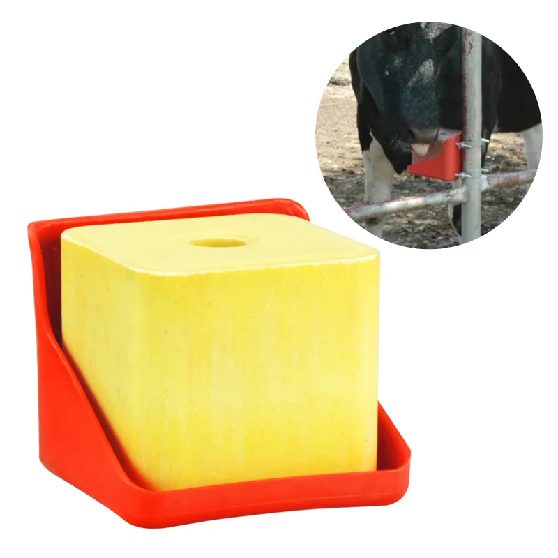 

1 PC Thick cattle sheep licking brick dedicated licking brick box feed salt brick licking block box salt brick box super durable