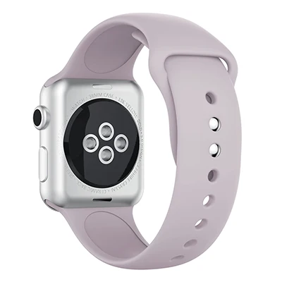 Мягкий силиконовый спортивный ремешок для Apple Watch 4 3 2 1 38 мм 42 мм полосы Классический ремешок для часов умный ремень для Iwatch серии 4 40 мм 44 мм - Цвет ремешка: Lavebder