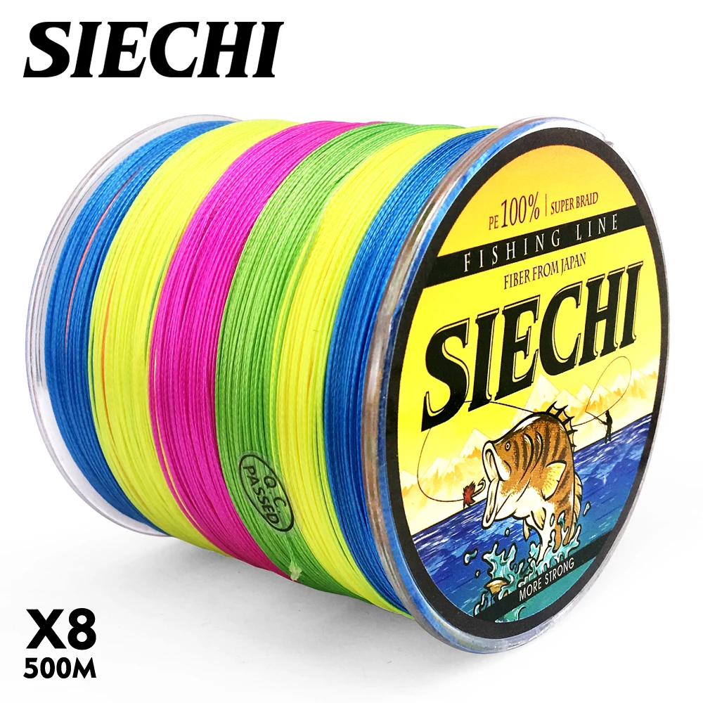 SIECHI PE Braided Fishing Line Multifilament 500M 8 Strands Cord Carp Fishing Lines For Saltwater 20 30 40 50 60 60 80LB - Image 4
