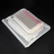 100 шт/партия самоклеющиеся повторно герметичные прозрачный пакет прозрачная пластиковая одежда пакет мешочек для украшений мешок для хранения еды OPP Подарочный мешочек