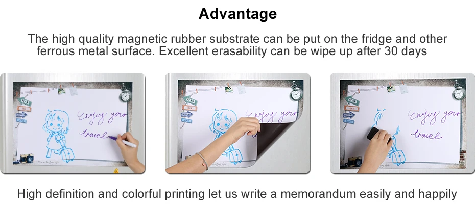 A3 Fridge Magnet Magnetic Board Stickers Removable Erase Drawing Writing  Fridge Message Board Magnets To Do List Memo Pad Notes 08