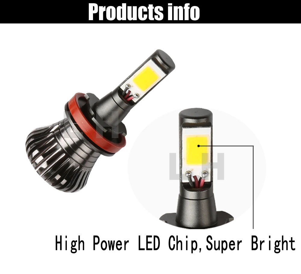 H11 H8 LED DRL Fog Driving Light Bulbs Light Blue Pink 80W 8000LM Canbus Error Free White Yellow H11 H8 LED DRL Fog Driving Light Bulbs Light Blue Pink 80W 8000LM Canbus Error Free White Yellow
