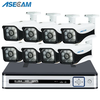 

Super 8CH 5MP 4K HDMI H.265 POE NVR Kit Array CCTV System Outdoor IP66 IP Camera P2P Security Surveillance Motion detection