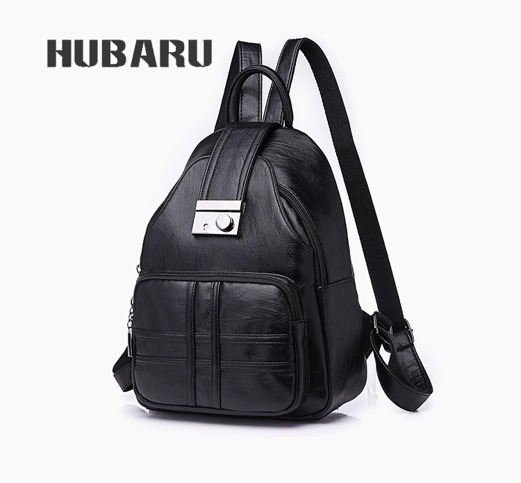 

HUBARU Women PU Leather Shoulder Bags Female Handbag Crossbody Bag Ladies Messenger Zipper Bag High Volume Multi Function