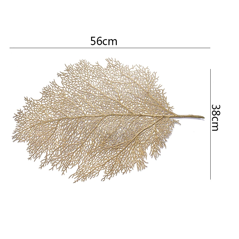Столовые приборы полые кухонные коврики Настольный коврик кленовые листья дизайн ПВХ водонепроницаемые подставки имитация коралловых веток изоляционные прокладки