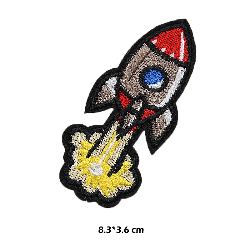Патчи астронавта для одежды утюжок на патч вышивка Parches Bordados Rocket spacket Planet тканевые