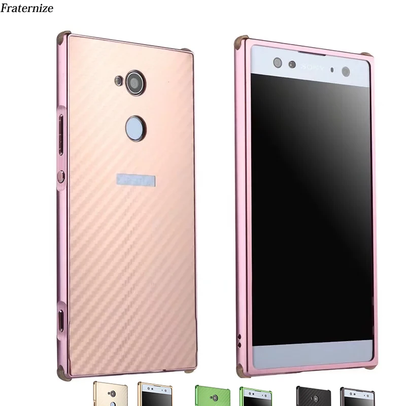 Алюминиевый чехол из углеродного волокна для Sony Xperia L2 XA2 ультра ударопрочный