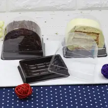 50 шт. прозрачная пластиковая упаковочная коробка для капкейков торт полукруг Сувениры Коробка контейнер Свадебная вечеринка кекс подарочные коробки поставки