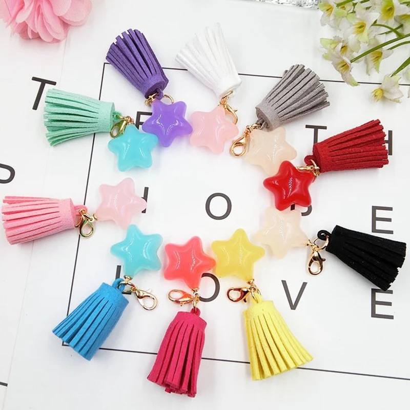 

5PC/Lot Fashion Mini Star Tassel Jewelry Curtain Garments Decorative Accessories Key Bag Hand Catenary Pendant Craft Tassels DIY