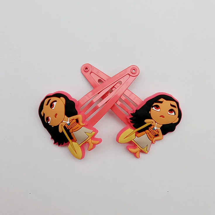 Hot Sale 6pcs Lovely Moana Princess Hair Clip For Girls High-quality Hairclips Baby Hairpins Action Figure Toy Birthday Gifts